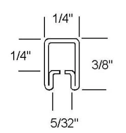 3/8" Adj U Brass Came - 6 Ft Piece 7 3/8" Adj U Brass Came - 6 Ft Piece -Stained Glass Deals Store 128235 30
