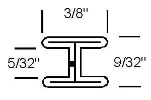 3/8" Flat H Zinc Came - 6 Ft Piece 4 3/8" Flat H Zinc Came - 6 Ft Piece - Image 4