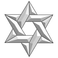 Star Of David Bevel Cluster