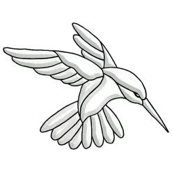 Large Hummingbird Bevel Cluster