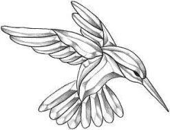 Large Hummingbird Bevel Cluster -Stained Glass Deals Store 145763 20