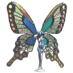 Butterfly Lady Lead Free Metal Figurine