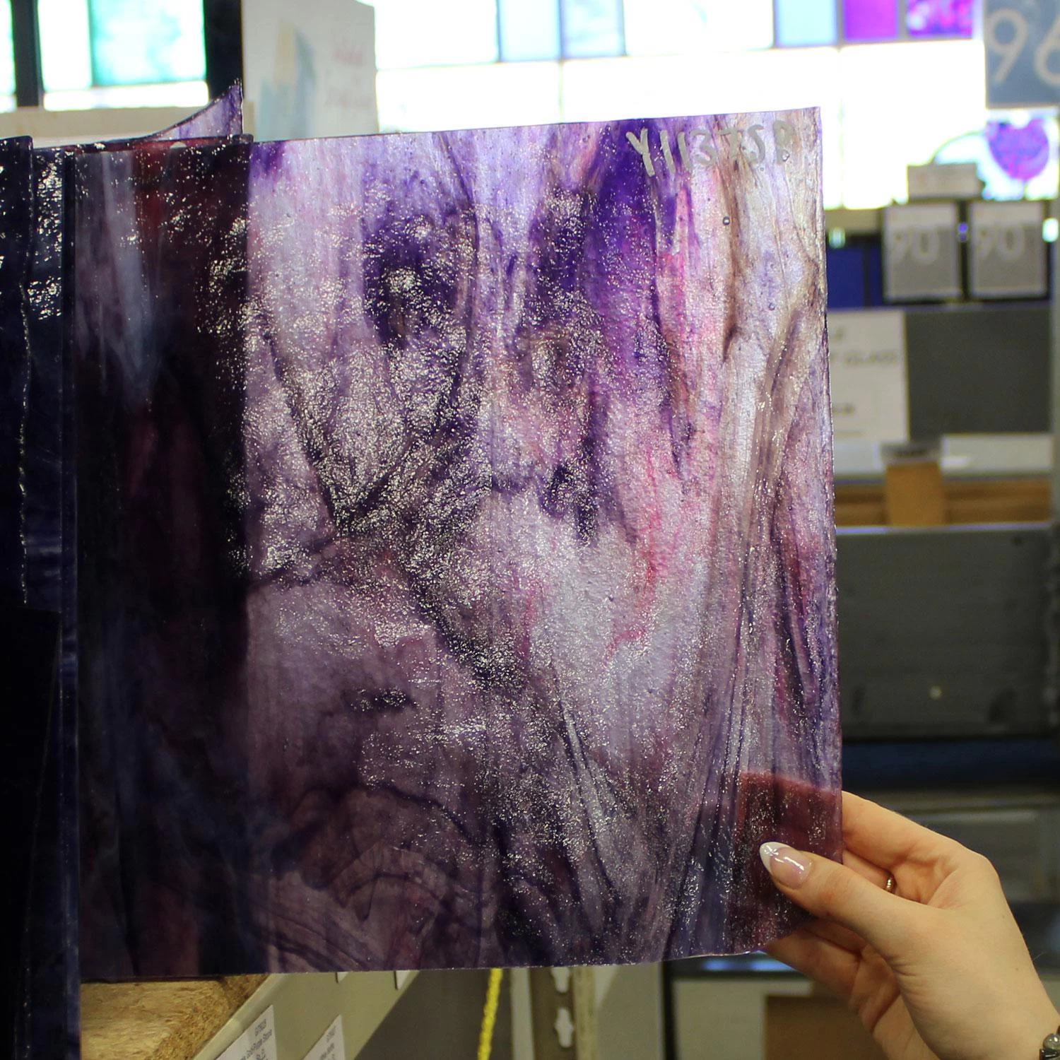 Youghiogheny White, Purple, Gold-Purple Stipple 5 Youghiogheny White, Purple, Gold-Purple Stipple - Image 5