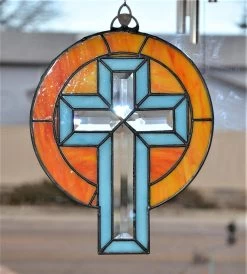 Large Simple Cross Bevel Cluster -Stained Glass Deals Store 176599 20