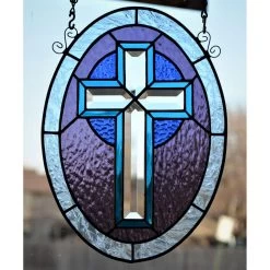 Large Simple Cross Bevel Cluster -Stained Glass Deals Store 176599 50