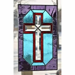 Small Simple Cross Bevel Cluster -Stained Glass Deals Store 176601 20