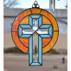 Small Simple Cross Bevel Cluster -Stained Glass Deals Store 176601 30
