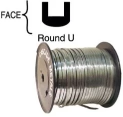 1/4" Round U Wide Channel Lead Came – 15 Lbs Spool