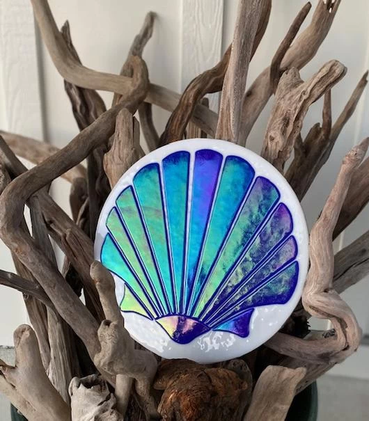 Oceanside Dark Blue Transparent Iridized - 96 COE 2 Oceanside Dark Blue Transparent Iridized - 96 COE - Image 2