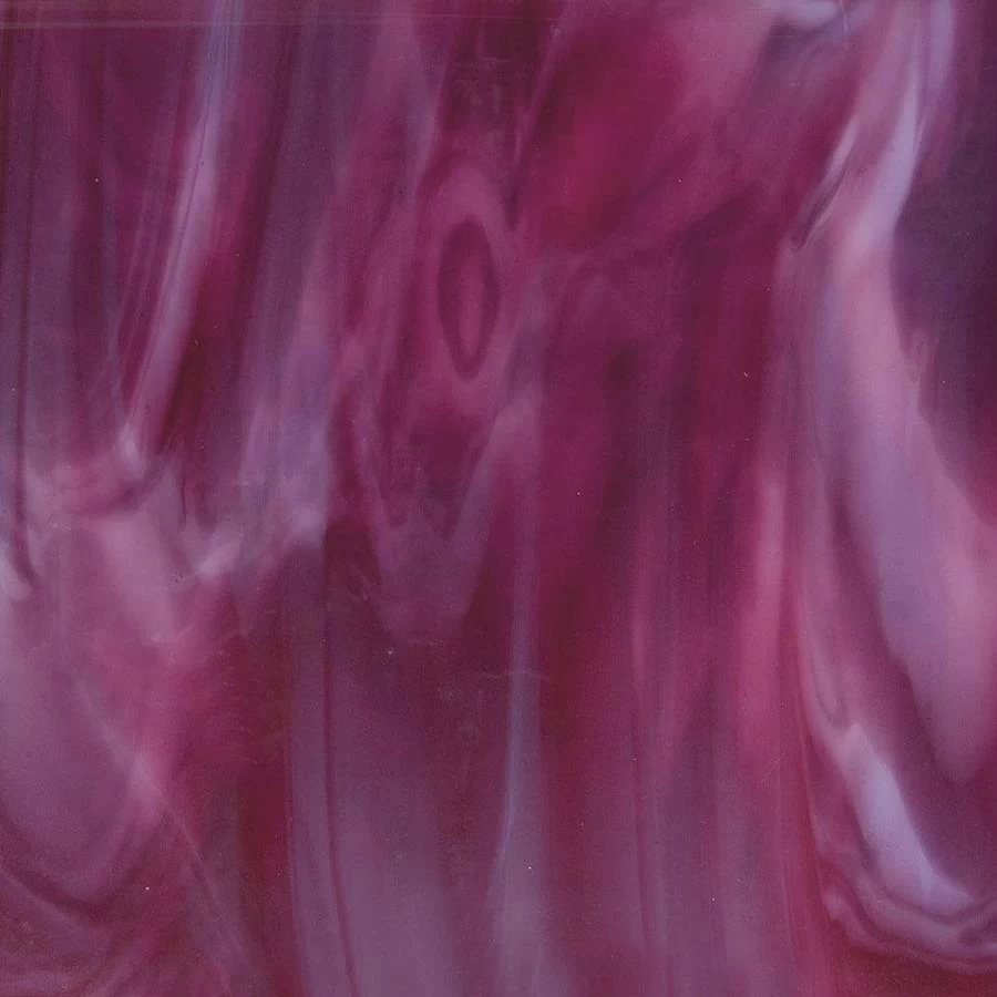 Bullseye Cranberry, White Streaky - 90 COE 1 Bullseye Cranberry, White Streaky - 90 COE