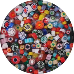 Shapes Millefiori Assortment, 2 Oz - 104 COE 1 Shapes Millefiori Assortment, 2 Oz - 104 COE