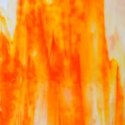 Bullseye White Opal, Orange Opal Streaky - 90 COE -Stained Glass Deals Store 192027 50