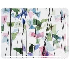 Bullseye Blue, Green, Aqua And Pink On Clear Fracture-Streamer - 90 COE -Stained Glass Deals Store 192780 50