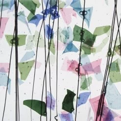 Bullseye Blue, Green, Aqua And Pink On Clear Fracture-Streamer - 90 COE -Stained Glass Deals Store 192780 60