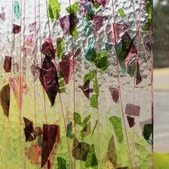 Bullseye Pink, Plum, Aqua And Green And Pink On Clear Fracture-Streamer - 90 COE 9 Bullseye Pink, Plum, Aqua And Green And Pink On Clear Fracture-Streamer - 90 COE -Stained Glass Deals Store 192839 20