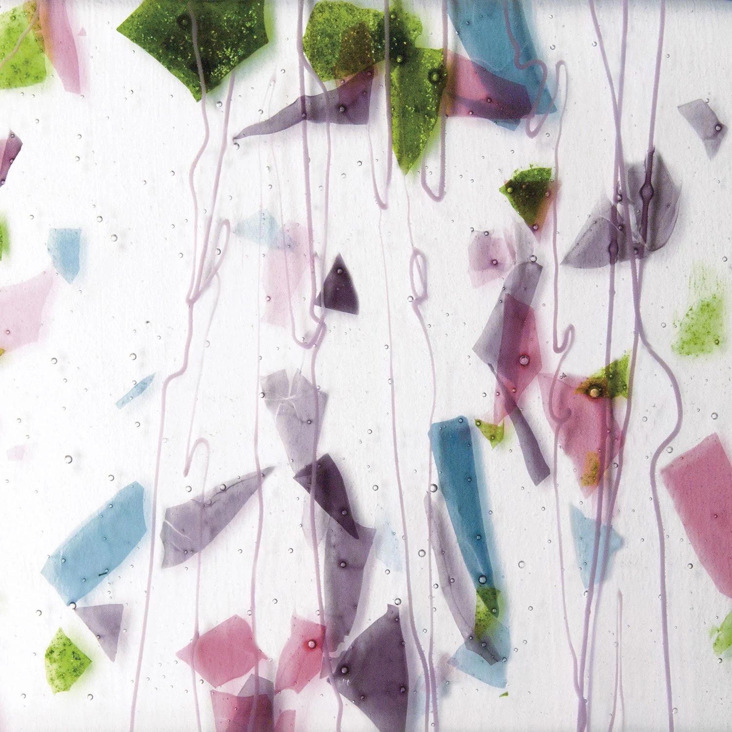 Bullseye Pink, Plum, Aqua And Green And Pink On Clear Fracture-Streamer - 90 COE 7 Bullseye Pink, Plum, Aqua And Green And Pink On Clear Fracture-Streamer - 90 COE - Image 7