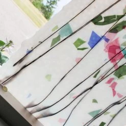 Bullseye Blue, Green, Aqua And Pink On White Fracture-Streamer - 90 COE 11 Bullseye Blue, Green, Aqua And Pink On White Fracture-Streamer - 90 COE -Stained Glass Deals Store 192844 30