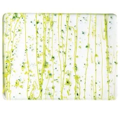 Bullseye Dark Green, Spring Green And Yellow On Clear Mardi Gras - 90 COE -Stained Glass Deals Store 192849 40