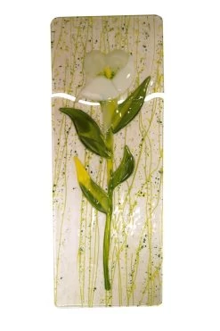 Bullseye Dark Green, Spring Green And Yellow On Clear Mardi Gras - 90 COE -Stained Glass Deals Store 192849 60