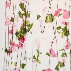 Bullseye Spring Green, Deep Pink And Black On White Fracture-Streamer - 90 COE