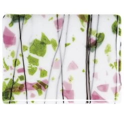 Bullseye Spring Green, Deep Pink And Black On White Fracture-Streamer - 90 COE 18 Bullseye Spring Green, Deep Pink And Black On White Fracture-Streamer - 90 COE -Stained Glass Deals Store 193293 80