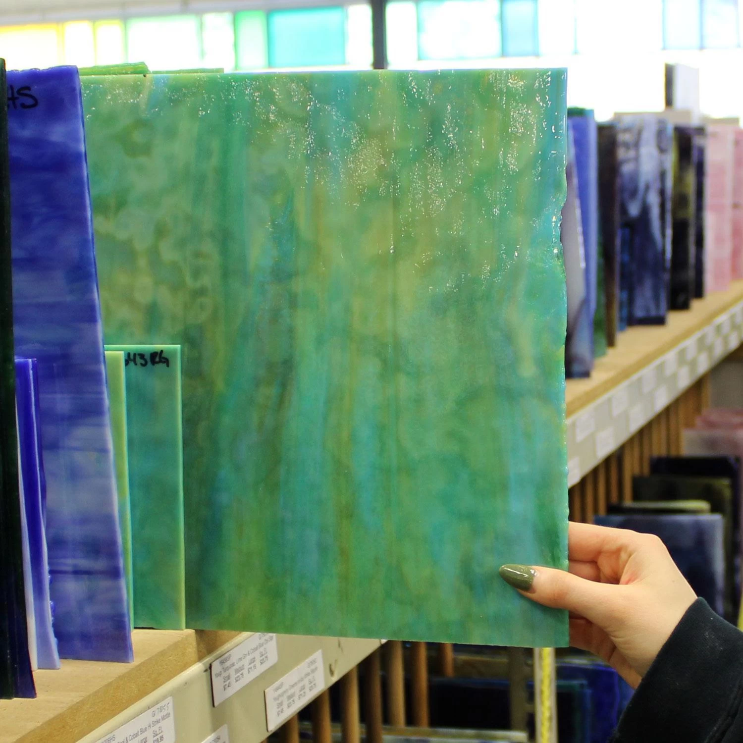 Youghiogheny Silver Yellow, Turquoise Blue And Green Reproduction 5 Youghiogheny Silver Yellow, Turquoise Blue And Green Reproduction - Image 5