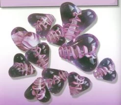 Pink With White Core Filigrana Single Rod - 104 COE -Stained Glass Deals Store 193753 20