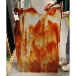 Uro Grenadine Red On Clear Streaky - 96 COE -Stained Glass Deals Store 195468 80