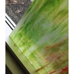 Youghiogheny Ice White Pink, Green And Silver Yellow Stipple -Stained Glass Deals Store 195926 30