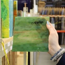 Youghiogheny Ice White Pink, Green And Silver Yellow Stipple -Stained Glass Deals Store 195926 50