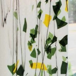 Bullseye Green And Yellow With Black On White Fracture-Streamer - 90 COE 9 Bullseye Green And Yellow With Black On White Fracture-Streamer - 90 COE -Stained Glass Deals Store 198530 20