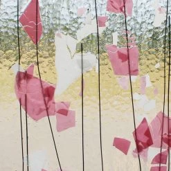 Bullseye Light Pink And White On Clear Fracture-Streamers - 90 COE