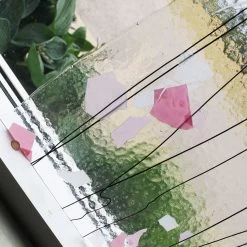 Bullseye Light Pink And White On Clear Fracture-Streamers - 90 COE -Stained Glass Deals Store 198532 30