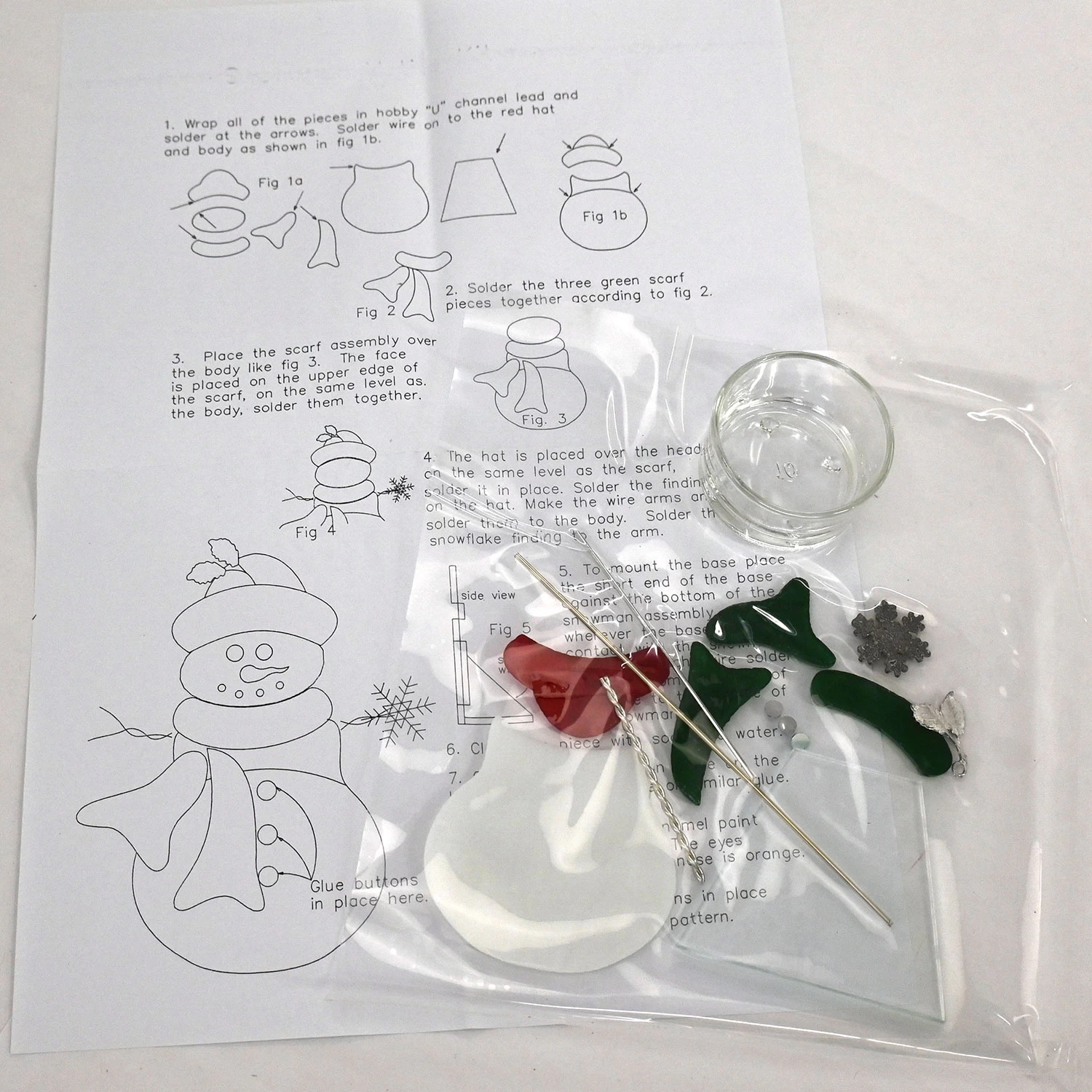 Pre-Cut Snowman Votive Kit 2 Pre-Cut Snowman Votive Kit - Image 2