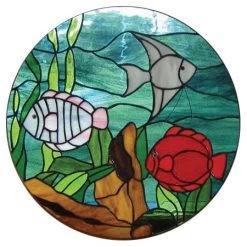 Kokomo Medium Copper Blue Transparent Light Seedy -Stained Glass Deals Store 203581 30