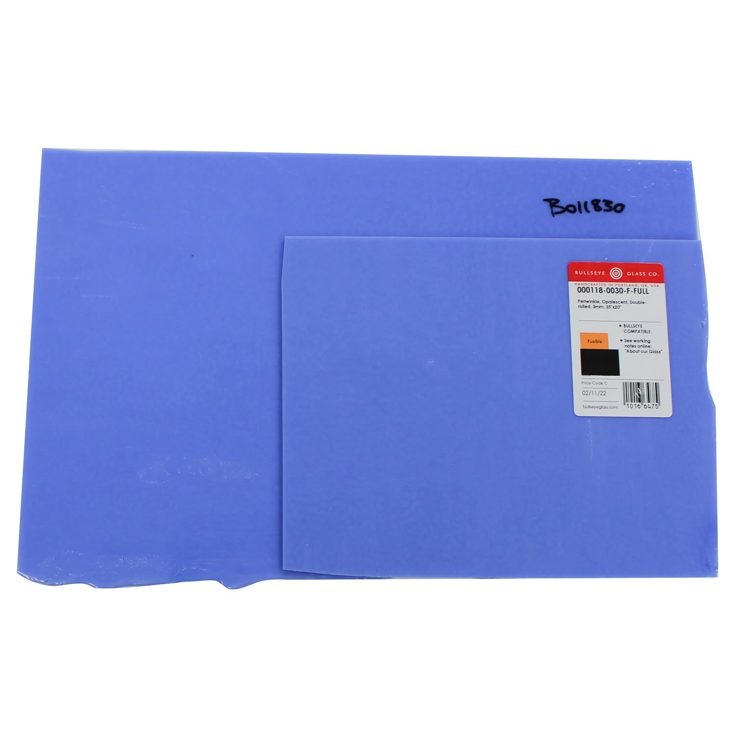 Bullseye Periwinkle Opal Double Rolled - 90 COE 3 Bullseye Periwinkle Opal Double Rolled - 90 COE - Image 3