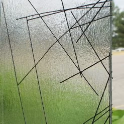 Bullseye Black Chopstix On Clear Rainbow Iridized - 90 COE -Stained Glass Deals Store 211754 20