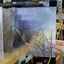 Bullseye Black Chopstix On Clear Rainbow Iridized - 90 COE -Stained Glass Deals Store 211754 40