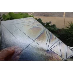 Bullseye Black Chopstix On Clear Rainbow Iridized - 90 COE -Stained Glass Deals Store 211754 50