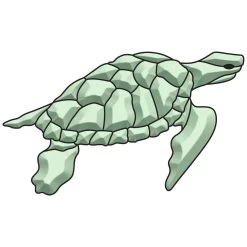 Green Turtle Bevel Cluster