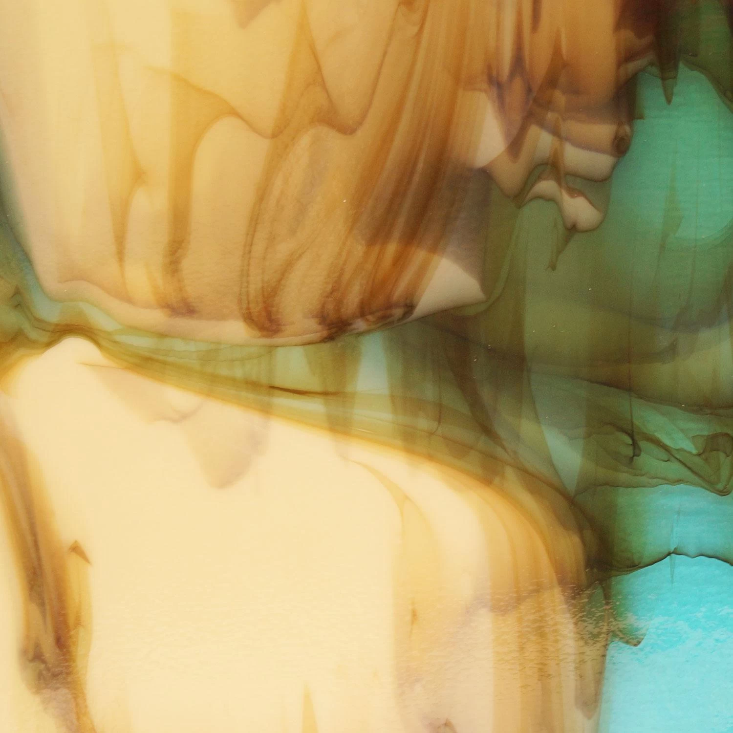 Bullseye French Vanilla, Light Turquoise Blue Infusion - 90 COE 2 Bullseye French Vanilla, Light Turquoise Blue Infusion - 90 COE - Image 2