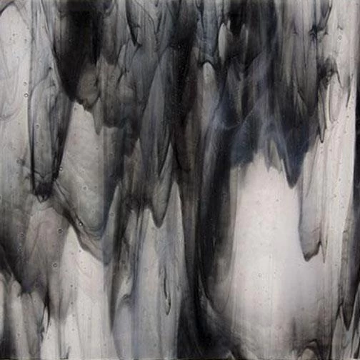 Bullseye Clear, White, Black Streaky - 90 COE 4 Bullseye Clear, White, Black Streaky - 90 COE - Image 4