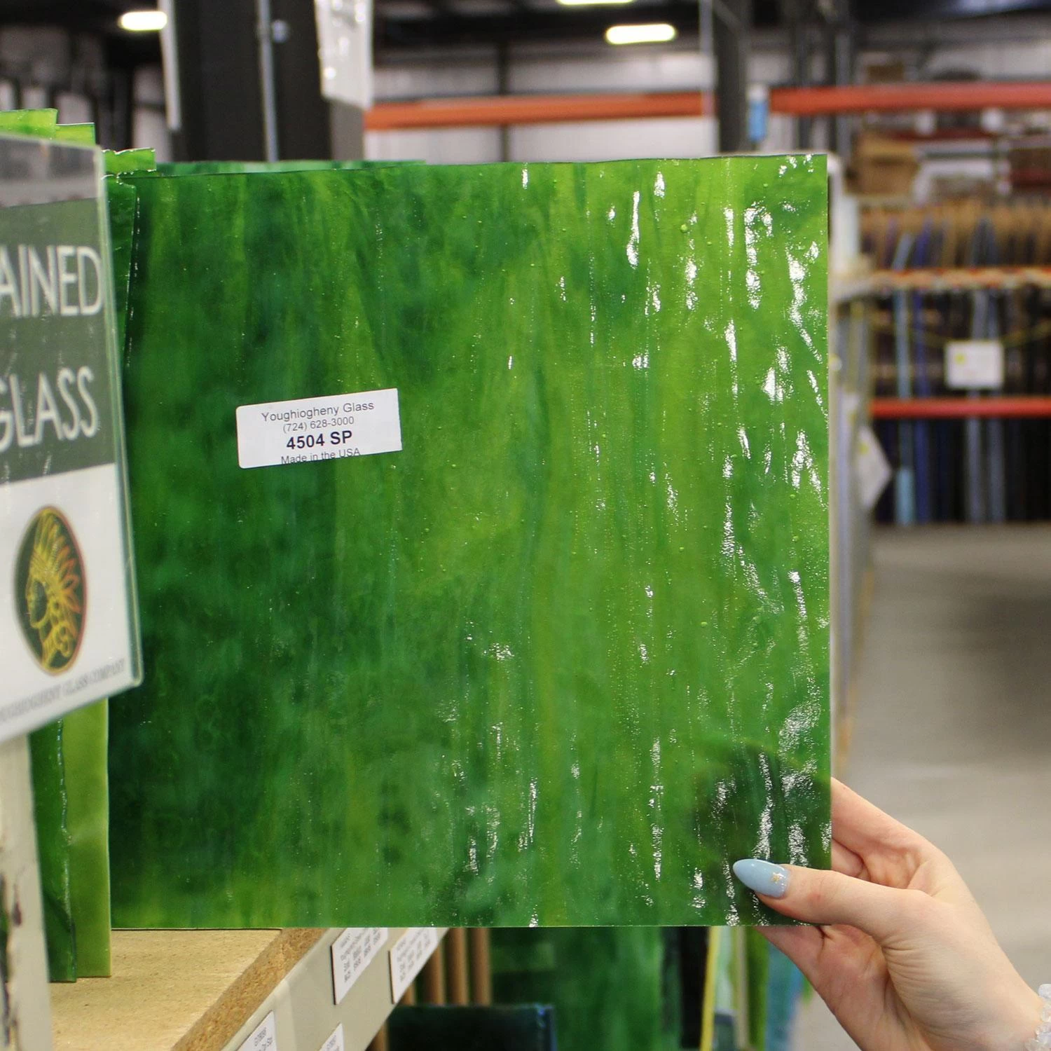 Youghiogheny Lime Green And Emerald Green Opal Stipple 4 Youghiogheny Lime Green And Emerald Green Opal Stipple - Image 4