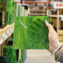 Youghiogheny Lime Green And Emerald Green Opal Stipple 12 Youghiogheny Lime Green And Emerald Green Opal Stipple -Stained Glass Deals Store 215746 40