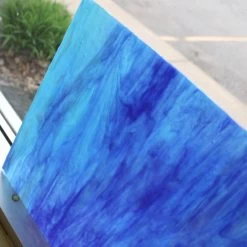 Youghiogheny Turquoise, White And Cobalt Blue Opal Stipple -Stained Glass Deals Store 215766 30