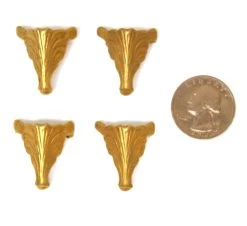 Fancy Brass Box Feet - 12 Pack -Stained Glass Deals Store 221905 20