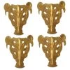 Filigree Brass Box Feet - 12 Pack
