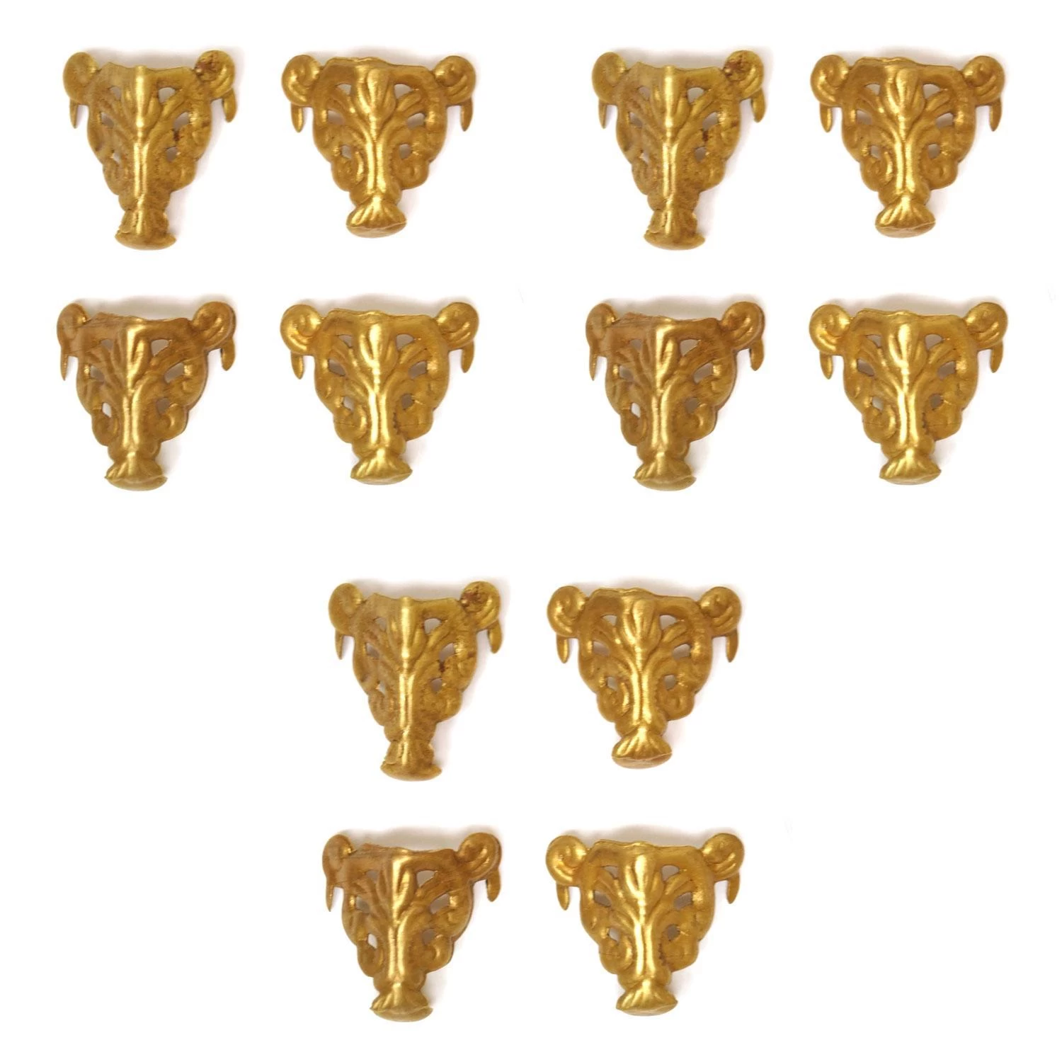 Filigree Brass Box Feet - 12 Pack 2 Filigree Brass Box Feet - 12 Pack - Image 2