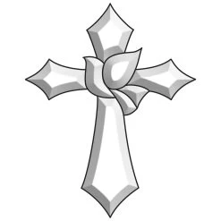 Cross And Dove Bevel Cluster