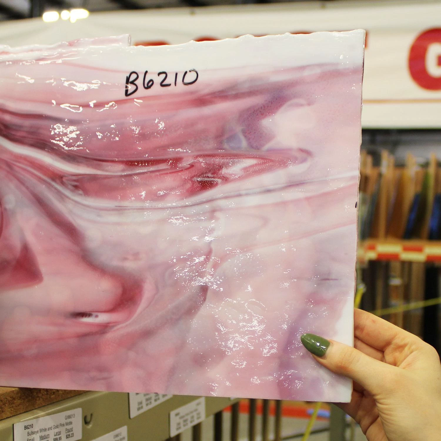 Bullseye White And Gold Pink Mottle 4 Bullseye White And Gold Pink Mottle - Image 4